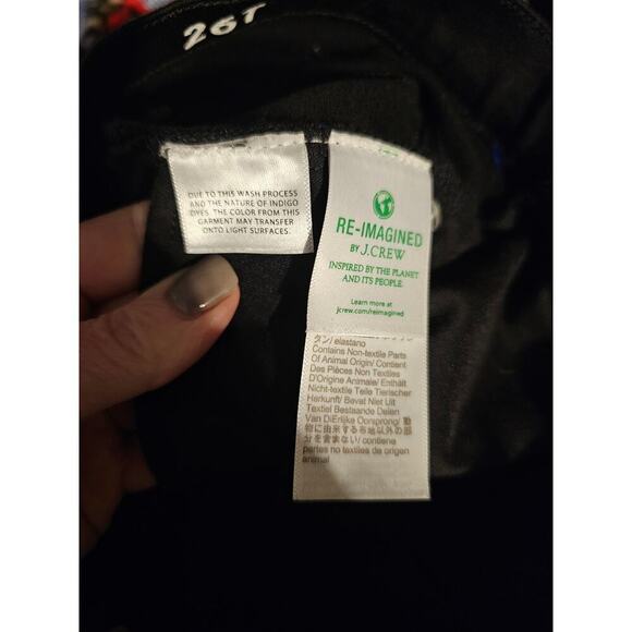 J. Crew demi-boot crop jean in Stay Black wash sz 26 tall long new WJ8 - Picture 6 of 8